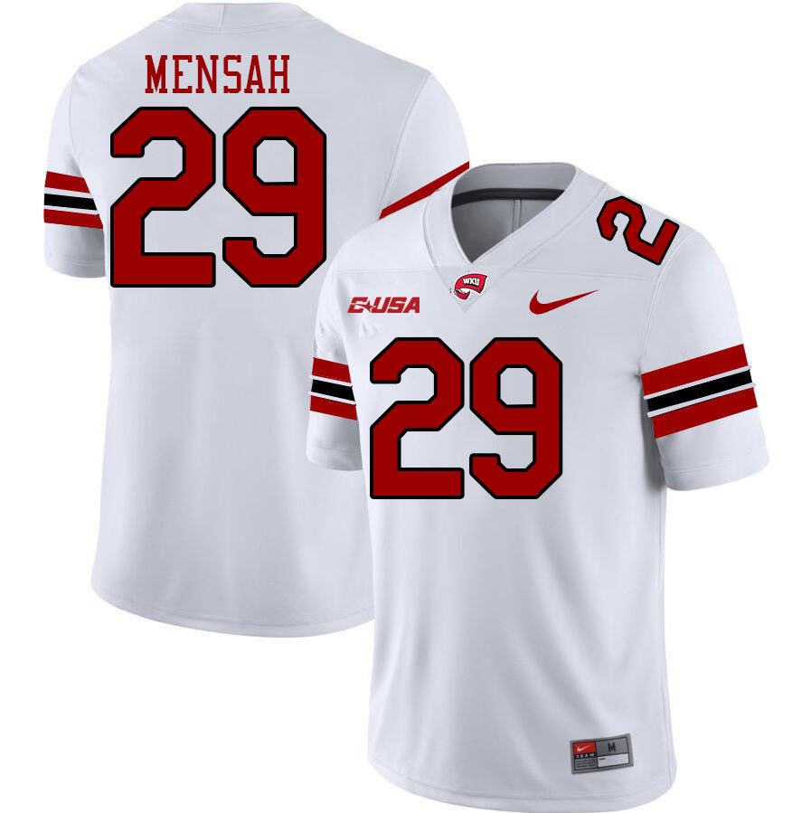 Western Kentucky Hilltoppers #29 Joshua Mensah College Football Jerseys Stitched Sale-White